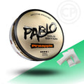 Pablo Gold Edition Pineapple nicotine pouches on a white and green background