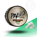Pablo Gold Edition Strawberry Kiwi nicotine pouches packaging on a white and green background