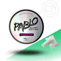 Pablo Nicotine Pouches Silver Edition Grape Ice on a white and green background